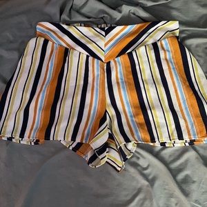 Multicolor striped shorts